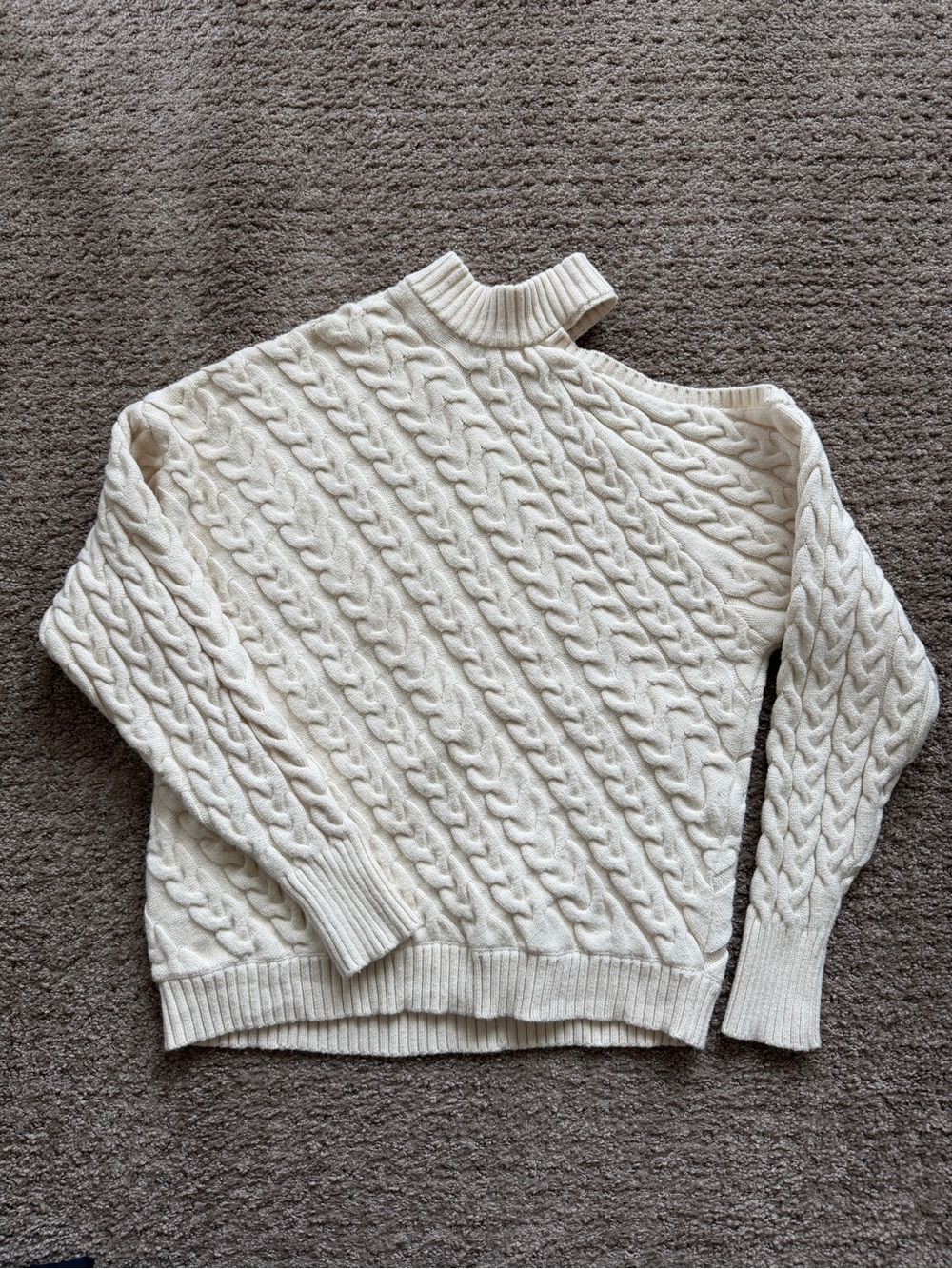 ZARA Cable Knit Cut-Out Detail Sweater